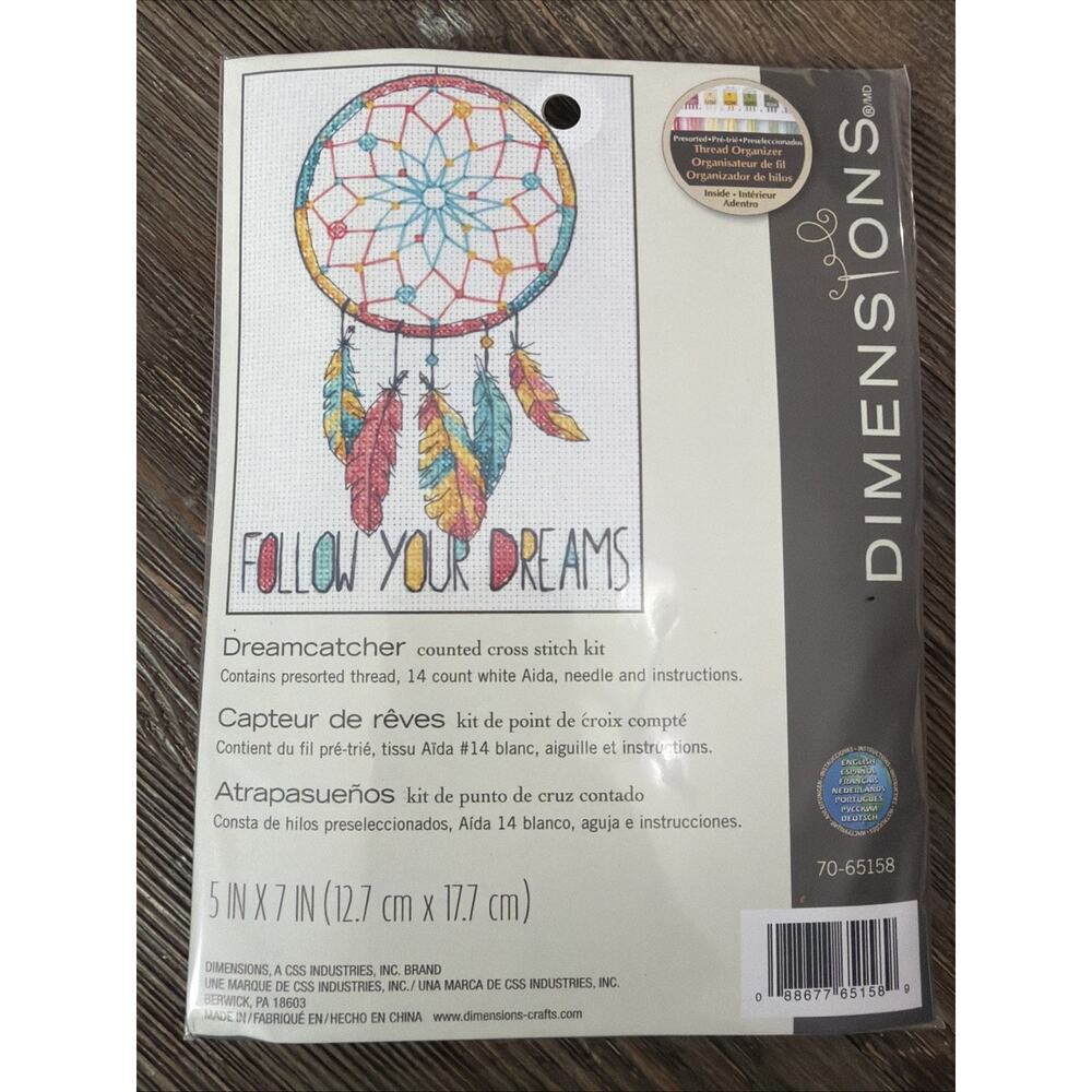 Dimensions Dreamcatcher Counted Cross Stitch Kit follow your dreams
